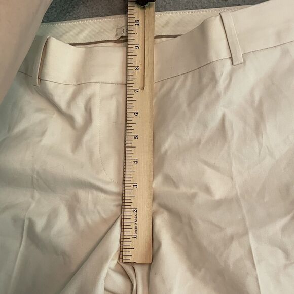 J Crew Women Size 8 Cafe Capri Pants Tapered High Rise Zip Fly Natural Cream NWT - Picture 8 of 9